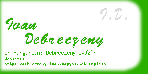 ivan debreczeny business card